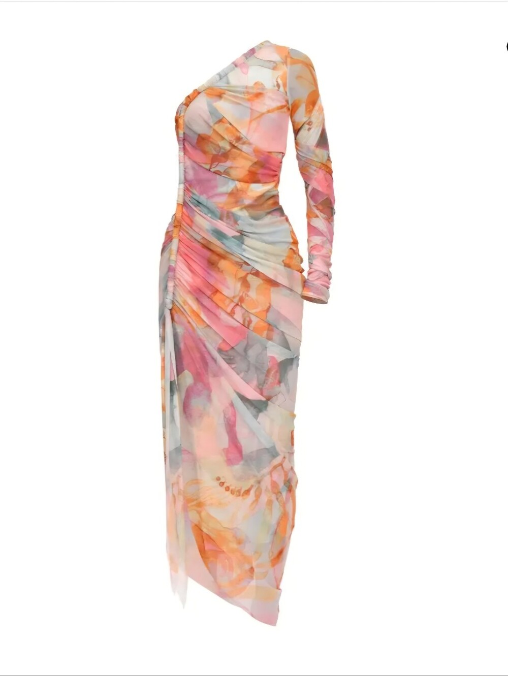 Andrea Iyama One-Shoulder Multicolor Maxi Dress Size Medium, New With Tags.